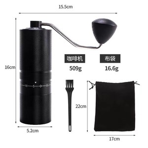 Moulin à café manuel portable, meule en acier inoxydable 420, réglage externe, corps en alliage d'aluminium avec poignée en <span class=keywords><strong>bois</strong></span> - Product Image 5