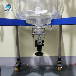 Yangmai 20L 氯化硼玻璃双层夹套圆柱形环保型精确控温反应釜 - Product Image 4