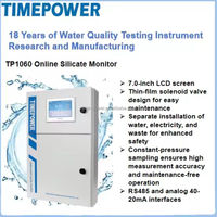 Water Quality Monitoring System Online Silica Analyzer Constant Pressure Dosing System Power Plants 0.0-2000 Ug/L Range 1%