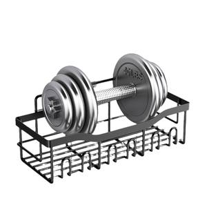 Étagère de Douche Murale Adhésive en Acier Inoxydable sans Perçage <span class=keywords><strong>avec</strong></span> Crochets pour Articles de Toilette et Rangement Domestique - Product Image 4