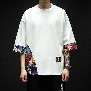 T-Shirt in Lino e Cotone a Mezza Manica <span class=keywords><strong>per</strong></span> Uomo, <span class=keywords><strong>Abbigliamento</strong></span> Harajuku, Maglietta Estiva Streetwear <span class=keywords><strong>Hip</strong></span> <span class=keywords><strong>Hop</strong></span> 5XL, Nuovi Arrivi 2023 - Product Image 1