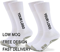 Chaussettes de football pour jeunes avec grip, design en ruban tricoté, compression, soutien, antidérapantes, pour entraînement et compétition, personnalisables à pois