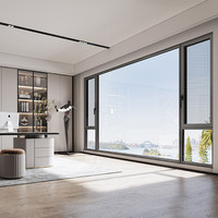 Fenêtre coulissante en alliage d'aluminium sur mesure, double vitrage, réduction du bruit, isolation thermique, efficacité énergétique pour usage résidentiel