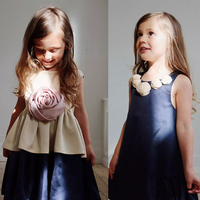 Offre Spéciale enfants vêtements filles robes été 1-6 ans enfants coloré fleur robe douce robe de mariée jupe pour petites filles