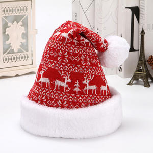 Flocon de neige faon tricoté chapeau de père noël laine chapeau de noël tricoté chapeau de noël cadeau pour Halloween noël nouvel an Thanksgiving - Product Image 4