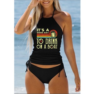 Ensemble <span class=keywords><strong>de</strong></span> bikini sexy imprimé à nouer au dos pour femme, grande taille, <span class=keywords><strong>maillot</strong></span> <span class=keywords><strong>de</strong></span> <span class=keywords><strong>bain</strong></span> <span class=keywords><strong>de</strong></span> plage conservateur avec contrôle du ventre - Product Image 2