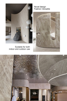 Revêtement Texture Flexible TRAVERTINO OCEANIC MCN Panneaux muraux en pierre naturelle Carreaux incurvés de 3cm d'épaisseur pour projets hôteliers