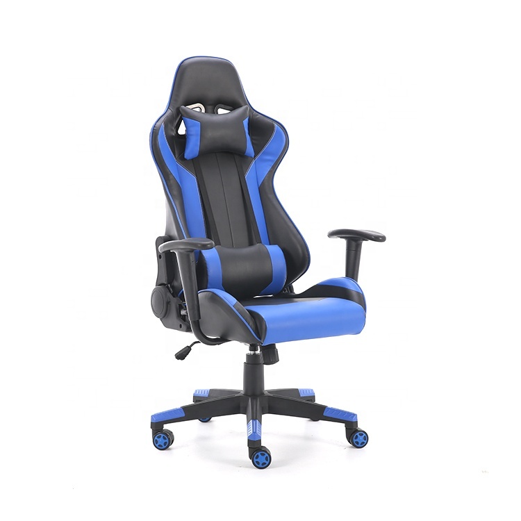 Modern leather high quality Pc computer race game office chair with footrest