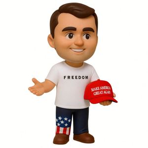 Porte-clés 3D en PVC de haute qualité, peint à la main, figurines artistiques bobblehead personnalisées, véritable héros américain, symbole de la liberté patriotique - Product Image 2