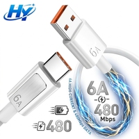 Câble de données USB-A vers Type-C 66W 6A pour iPhone, vente en gros d'accessoires de téléphone, charge rapide, transfert de données haute vitesse