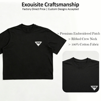 Camiseta Oversize Corta de Hombre con Logo Bordado Estilo Urbano al por Mayor
