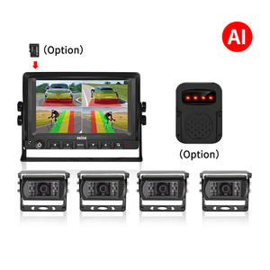 Sistem pemantauan tabrakan AI Forklift sistem penghindar pejalan kaki sistem pemantau muatan titik buta 5.000 membantu pencitraan empat arah - Product Image 3
