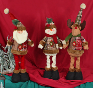 Adornos de Gnomos de Peluche, Muñecos de Santa Claus y Muñecos de Nieve con Patas Extensibles y Retráctiles, Llaveros Navideños - Product Image 2