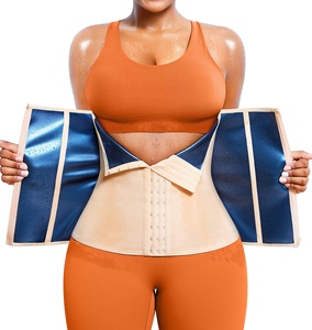Doppio strato dimagrante controllo della pancia <span class=keywords><strong>Sauna</strong></span> sudore cintura cintura modellante per le donne allenamento Fitness - Product Image 1