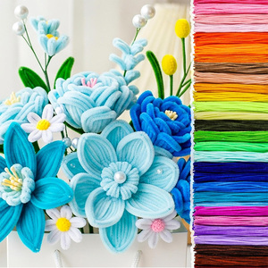 Fournitures d'artisanat éducatif, bâtonnets en peluche colorés, tiges torsadables pour les projets scolaires des enfants, <span class=keywords><strong>décoration</strong></span> créative - Product Image 5