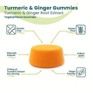 Gomitas de <span class=keywords><strong>Jengibre</strong></span> y Cúrcuma OEM con Pimienta Negra, Suplementos Herbales para la Salud de las Articulaciones y <span class=keywords><strong>el</strong></span> Corazón en Adultos, No Apto para Mujeres Embarazadas - Product Image 3