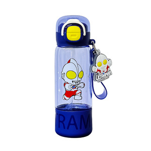 Ultraman Children's <b>Water</b> <b>Bottle</b> 500Ml Tritan Bpa Free <b>With</b> <b>Straw</b> For School Kids Backpack Accessory - Product Image 1