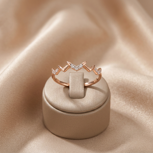 Bague empilable en or rose massif 18 carats avec diamants naturels véritables, design tendance, vente en gros, exportation, fabricant - Product Image 5