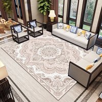 Tapis en polyester de luxe moderne à motifs floraux bohèmes, fabriqué à la machine, doux, écologique, antidérapant, de haute qualité, résistant aux plis, adapté aux animaux domestiques