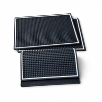 Tapis anti-dérapant noir carré pour bar, prêt à être expédié, pour bars et restaurants