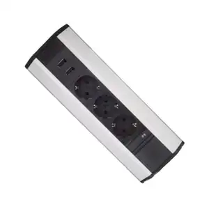 OSWELL power strip Schuko sockets with USB charger suitable for office/ desktop/ tabletop Corner socket