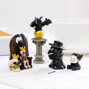 Figuras de Ángeles de Resina Negra de Dibujos Animados para Halloween, Adornos Decorativos Lindos para Coche o Escritorio - Product Image 3