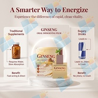 Film oral dissolvable au ginseng de marque privée Panax Ginseng Eleuthero Rhodiola 30 bandes Fabricant et fournisseur de compléments alimentaires OEM ODM