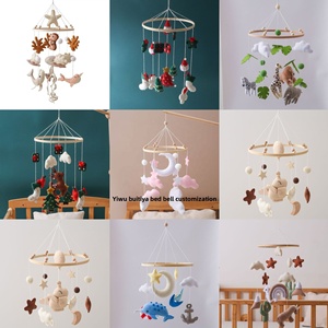 <span class=keywords><strong>Mobile</strong></span> <span class=keywords><strong>musical</strong></span> transfrontalier de style nouveau pour berceau de bébé, jouet en peluche, carillon à vent, hochet suspendu pour lit, apaisant pour nouveau-né, avec sons et lumières - Product Image 3