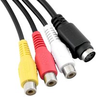 Cable VGA a RCA, VGA Macho a S-Video 3 RCA Hembra, Adaptador de Salida de Video Compuesto AV para TV, PC, Computadora