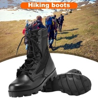 Sepatu Bot Taktis Gurun Harga Terjangkau Anti Selip untuk Hiking Outdoor, Sepatu Bot Kerja Tinggi Setengah Betis