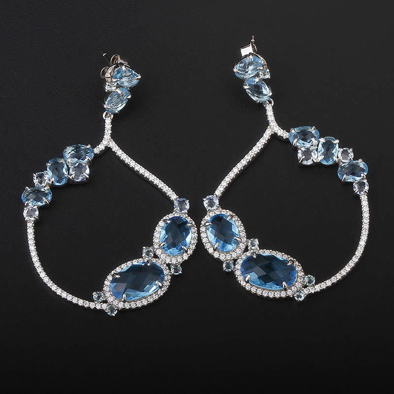 925 Sterling Silver Rodio Placcato Lucido Taglio Diamante Torsione 2mm Orecchini A Cerchio 31x29mm Di Larghezza 2mm Spesso Cerchio Orecchino Per