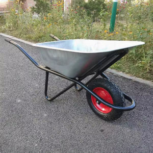 न्यूमेटिक फ्लैट-मुक्त व्हील के साथ निर्माण धातु उद्यान व्हीलबैरो - Product Image 5