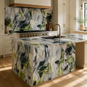Dalles de marbre vert glace poli naturel pour tables à manger, lots en gros pour grossistes, meubles de salle de bain, designers d'intérieur, MOQ flexible - Product Image 6