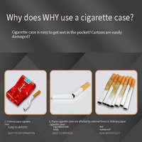 Estuche de Cigarrillos Metálico Retro Clásico Vintage de Tres Compartimentos, Dorado, Plateado, Cobre, Impermeable, Ecológico, Portátil, Grueso y Fino