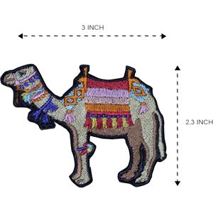 Parche Bordado de Camello DigitEMB, 11 Piezas de 3x2.33, Aplique de Fieltro Termoadhesivo para Chaquetas, Bolsos, Sombreros y Ropa - Product Image 5