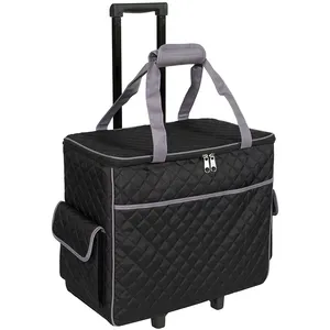 Sewing Machine Rolling Carrying Case Trolley Bag with Wheels for Brother