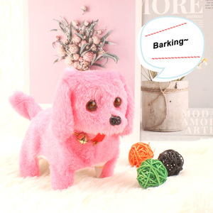 Komik yürüyüş parlayan Barking interaktif peluş doldurulmuş oyuncak yumuşak gerçekçi köpek elektrikli peluş oyuncak - Product Image 3