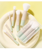 Ensemble de 6 pinceaux portables, pinceau pour poudre, blush, ombre de nez, pinceau cosmétique, mini pinceau de maquillage pour débutant