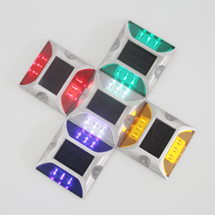 Aluminum IP 67 Powered Solar Dock Lights Highway Solar Road Studs
