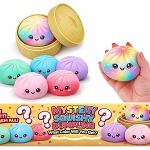 Juguete Blandito de Malta Suave, Juguete Transparente de Colores para Apretar, Pelota Antiestrés ASMR, Juguete Sensorial para Niños y Adultos - Product Image 1