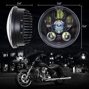 Offre Spéciale 5.75 pouces LED phare rond étanche pour har-ley Davidson Dyna Street <span class=keywords><strong>Bob</strong></span> Super large Glide Low Rider Night - Product Image 6