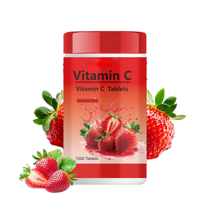 OEM/ODM Strawberry Flavored Organic Low-Sugar <b>Vitamin</b> <b>C</b> <b>Tablets</b> for Teenagers & Adults Supporting Bone Tooth & Vision Health - Product Image 1
