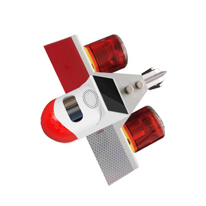 <b>Solar</b> Powered Led Signal <b>Light</b> Red Water Resistant Outdoor Garden Warning <b>Light</b> With Mono Si <b>Solar</b> Cell - Product Image 4