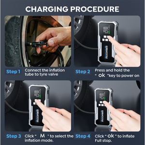 Salto Auto <span class=keywords><strong>Avviatore</strong></span> Power Bank Batteria di <span class=keywords><strong>Emergenza</strong></span> con Gonfiatore per Pneumatici 4 in 1 Multifunzione Auto Salto <span class=keywords><strong>Avviatore</strong></span> - Product Image 5
