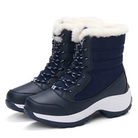 Bottes d'hiver chaudes pour femmes 2026 – Confortables, fourrées, à plateforme avec semelle intérieure en caoutchouc, bout tendance et antidérapant