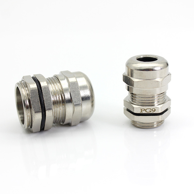 Customized IP68 Waterproof Metal Cable Gland Metallic Connector PG Nickel Plated Brass Cable Gland