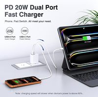 Chargeur mural rapide avec logo personnalisé, prise EU, 30W PD QC3.0, double port USB type C, chargeur de téléphone GAN