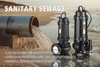 Pompe à eau submersible 3 CV 2,2 kW monophasée 220 V 50 Hz pour sous-sol, pompe à eaux usées anti-obstruction à vendre