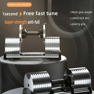 Attrezzature per il Fitness con pesi regolabili con manubri per l'allenamento della forza muscolare maschile in acciaio - Product Image 4