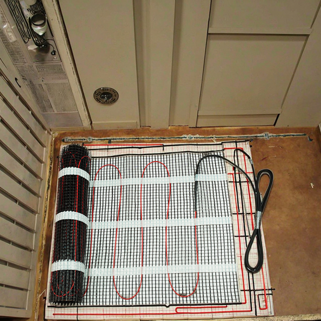 HuanRui Modern Design Electric Heating Mats Flexible Floor Heating Mat for Home Office Kitchen Hotel Bathroom-Factory Low Price